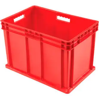 Global Industrial Solid Straight Wall Container, 23-3/4"Lx15-3/4"Wx16-1/8"H, Red