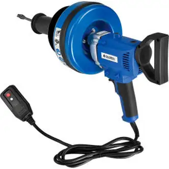 Global Industrial Electric Handheld Drain Cleaner For 3/4"-3"ID, 0-500 RPM, 3 Cables