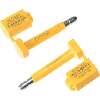 Global Industrial High Security Bolt Seal, Yellow, 50/Pack