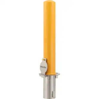 Global Industrial Removable Safety Bollard, 4" Dia. x 36"H, Yellow