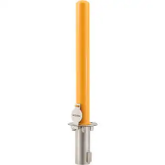 Global Industrial Removable Safety Bollard, 6" Dia. x 36"H, Yellow