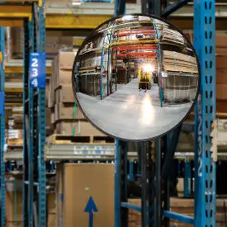 Global Industrial Round Acrylic Convex Mirror, Indoor, 26" Dia., 160° Viewing Angle