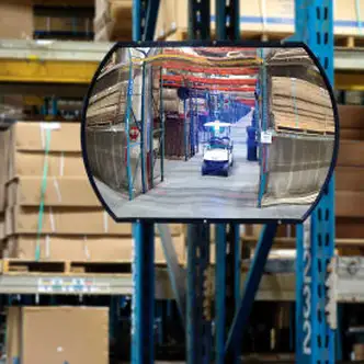 Global Industrial Roundtangular Acrylic Convex Mirror, Indoor, 20"x30",160° Viewing Angle