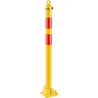 Global Industrial Collapsible Bollard, 2-1/2" Dia., 35-1/2" Extended Height, Yellow