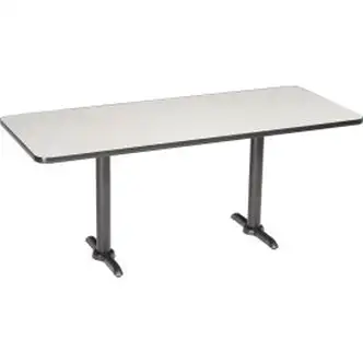 Interion Breakroom Table, 72"L x 30"W, Gray