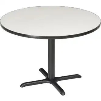 Interion 42" Round Restaurant Table, Gray