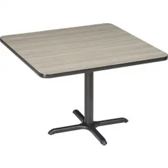 Interion 42" Square Restaurant Table, Charcoal