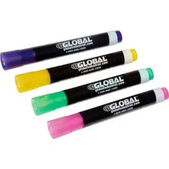 Global Industrial Wet Erase Chalk Markers - Pastels - Pack of 4