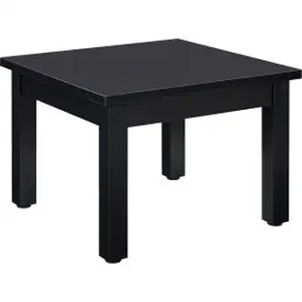 Interion Wood End Table - 24" x 24" - Black