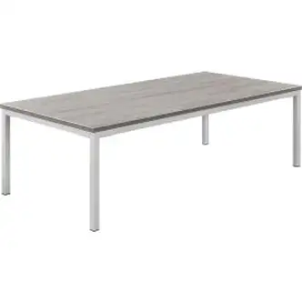 Interion Wood Coffee Table with Steel Frame - 48" x 24" - Gray