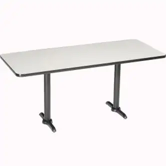 Interion Counter Height Breakroom Table, 72"L x 36"W x 36"H, Gray