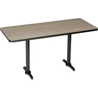 Interion Bar Height Breakroom Table, 72"L x 36"W x 42"H, Charcoal