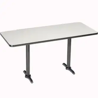Interion Bar Height Breakroom Table, 72"L x 36"W x 42"H, Gray
