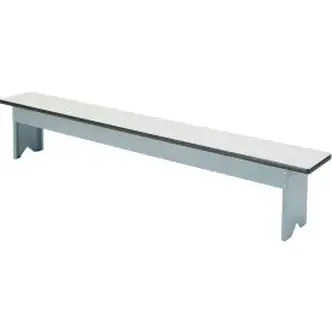 Global Industrial Locker Room Bench, Laminate Top with Steel Base, 72 x 12 x 18