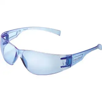 Global Industrial Frameless Safety Glasses, Scratch Resistant, Blue Lens