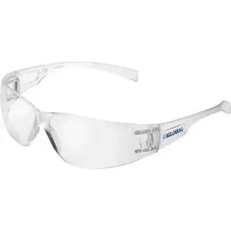 Global Industrial Frameless Safety Glasses, Scratch Resistant, Clear Lens