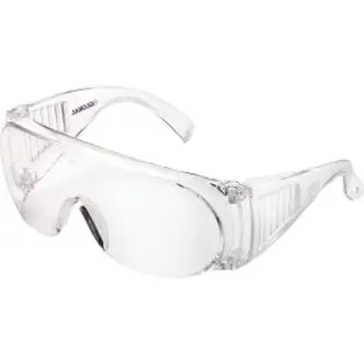 Global Industrial OTG Visitor Safety Glasses, Scratch Resistant, Clear Lens/Frame
