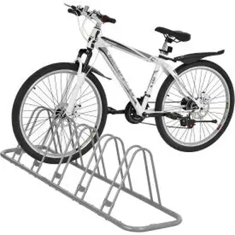 Global Industrial Single-Sided Adjustable Bicycle Parking Rack, 5-Bike Capacity