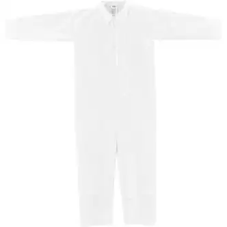 Global Industrial Disposable Microporous Coverall, Open Wrists/Ankles, White, Medium, 25/Case