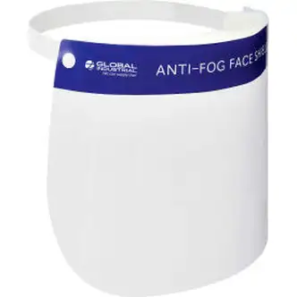 Global Industrial Anti-Fog Full Face Shield, 13" X 8-1/2", Box Of 80