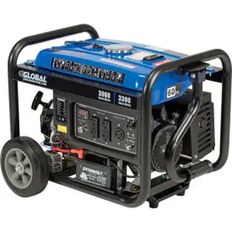Global Industrial Portable Generator W/ Electric/Recoil Start, Gasoline, 3000 Rated Watts