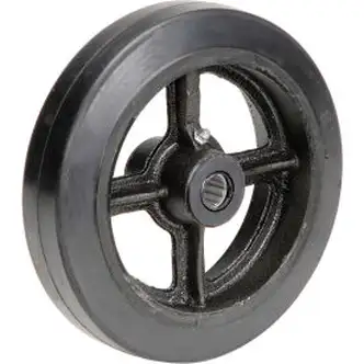 Global Industrial 8" x 2" Mold-On Rubber Wheel - Axle Size 3/4"