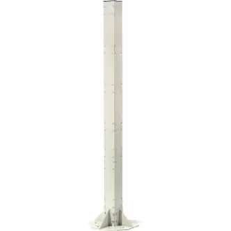 Global Industrial 81"H Steel Post with Fixed Base and Power Outlets - Beige