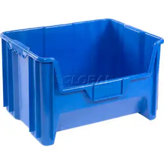 Global Industrial Plastic Hopper Bin, 19-7/8"W x 15-1/4"D x 12-7/16"H, Blue