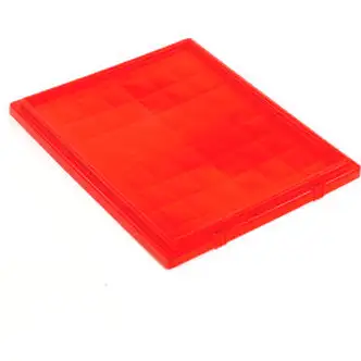 Global Industrial Lid LID191 for Stack and Nest Storage Container SNT190, SNT195, Red