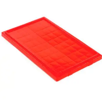 Global Industrial Lid LID201 for Stack and Nest Storage Container SNT200, Red