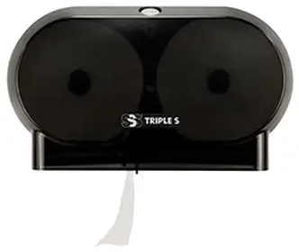 SSS Sterling Select 2.0 Side-by-Side Bath Tissue Dispenser, Black, 4/CS
