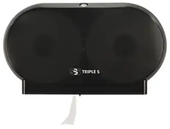 SSS Sterling 2.0 Twin Jumbo Roll Tissue Dispenser, Black, 4/CS