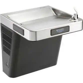 Refrigerated Drinking Fountain, Filtered, Graphite/Stainless Steel, by Global Industrial