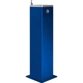 Global Industrial Outdoor Pedestal Drinking Fountain, Blue