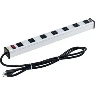 Global Industrial Surge Protected Power Strip, 7 Outlets, 15A, 450 Joules, 6' Cord