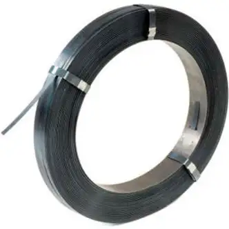 Global Industrial Steel Strapping Coil, 1/2"W x 2940'L x 0.020" Thick, Black