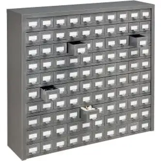 Global Industrial Steel Storage Drawer Cabinet - 100 Drawers 36"W x 9"D x 34-1/2"H