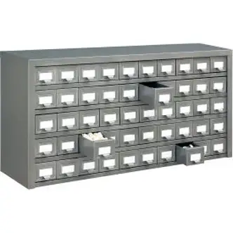 Global Industrial Steel Storage Drawer Cabinet - 50 Drawers 36"W x 9"D x 17-3/4"H