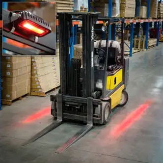 Global Industrial LED Forklift "Red Zone" Side-Mount Pedestrian Safety Warning Light
