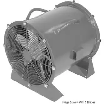 Global Industrial 48" Totally Enclosed Propeller Fan w/ Low Stand, 42,000 CFM, 10 HP