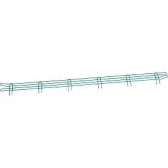Nexel Poly-Green Wire Ledge, 72"W x 4"H