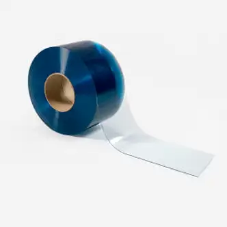 Global Industrial PVC Strip Roll, Smooth Low Temp. USDA, 1/16" Thick, 8"W x 300'H, Clear