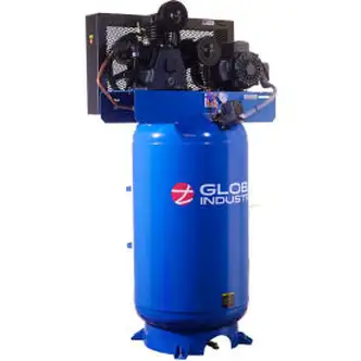 Global Industrial Two Stage Piston Air Compressor, 5 HP, 80 Gal., 1 Phase, 230V