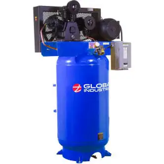 Global Industrial Two Stage Piston Air Compressor, 7.5 HP, 80 Gal., 1 Phase, 230V