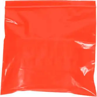 Global Industrial Reclosable Poly Bags, 3"W x 3"L, 2 Mil, Red, 1000/Pack