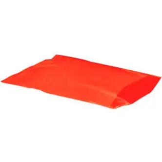 Global Industrial Flat Poly Bags, 8"W x 10"L, 2 Mil, Red, 1000/Pack