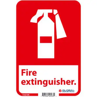 Global Industrial Fire Extinguisher Sign, 10x7, Rigid Plastic