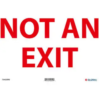 Global Industrial Not An Exit Sign, 14''W x 10''H , Rigid Plastic