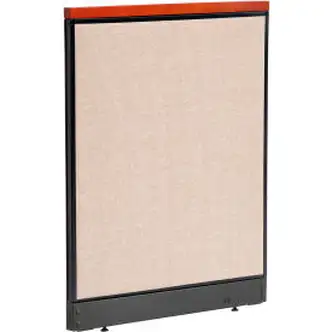 Interion Deluxe Office Partition Panel with Pass Thru Cable, 36-1/4"W x 47-1/2"H, Tan