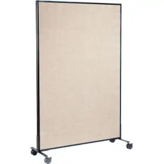 Interion Mobile Office Partition Panel, 48-1/4"W x 99"H, Tan